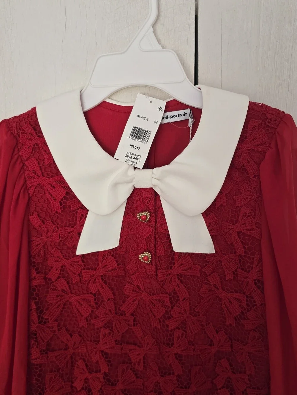 SELF PORTRAIT KIDS Bow lace dress Collar
